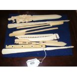 An ivory letter opener, etc.