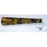 A Japanese gilt lacquered cane handle - 16.5cm long