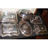Six silver plated tureens