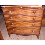 Antique chest of four long graduated drawers