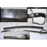 A 1796 Cavalry Trooper's sword with metal scabbard - 99cm long
