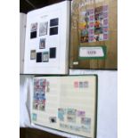 Album containing collectable stamps - Jersey, Guernsey and one other