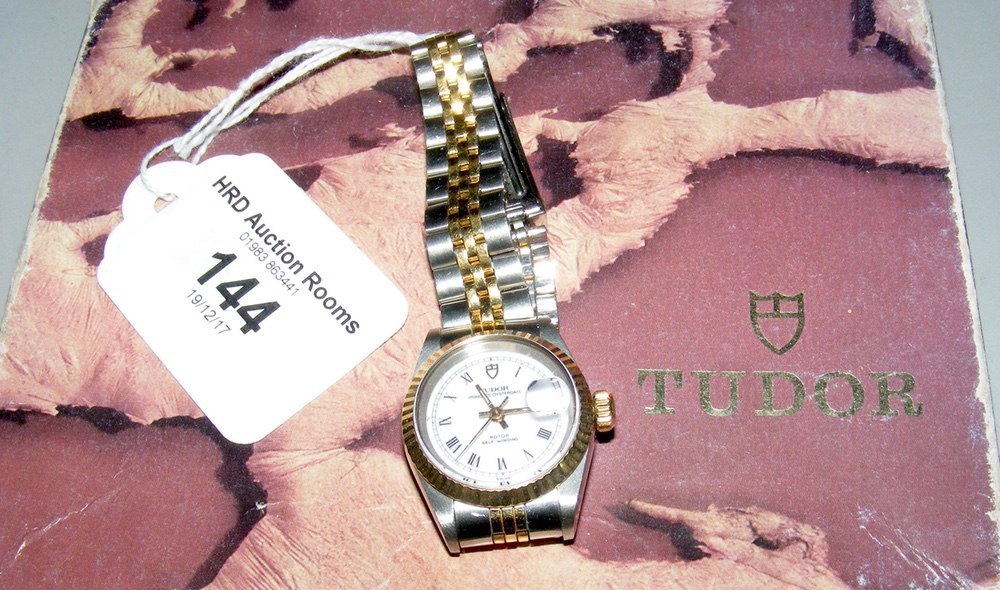 A Tudor Princess Oysterdate lady's wrist watch with Tudor case, box