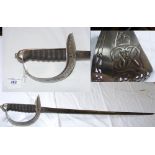 Infantry Officer's sword with pierced hand guard - 99cm long