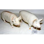 A Beswick pig ornament "Wallboy", together with one other