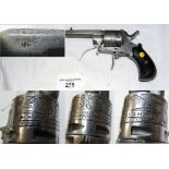 A .320 centre fire "The Vigilant" Bulldog 1880 D/A revolver