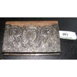 A Tiffany sterling mounted wallet - dated 1891 - 14cm x 9cm