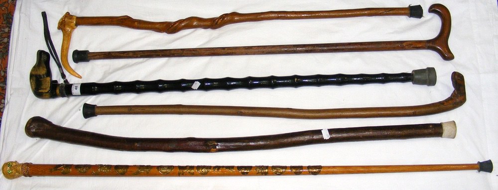 Selection of walking sticks