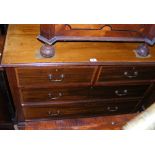 Edwardian chest of drawers with cross banded drawer fronts