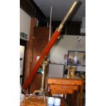 Dollond of London table-top wooden and brass telescope - 19th century with original mahogany box and
