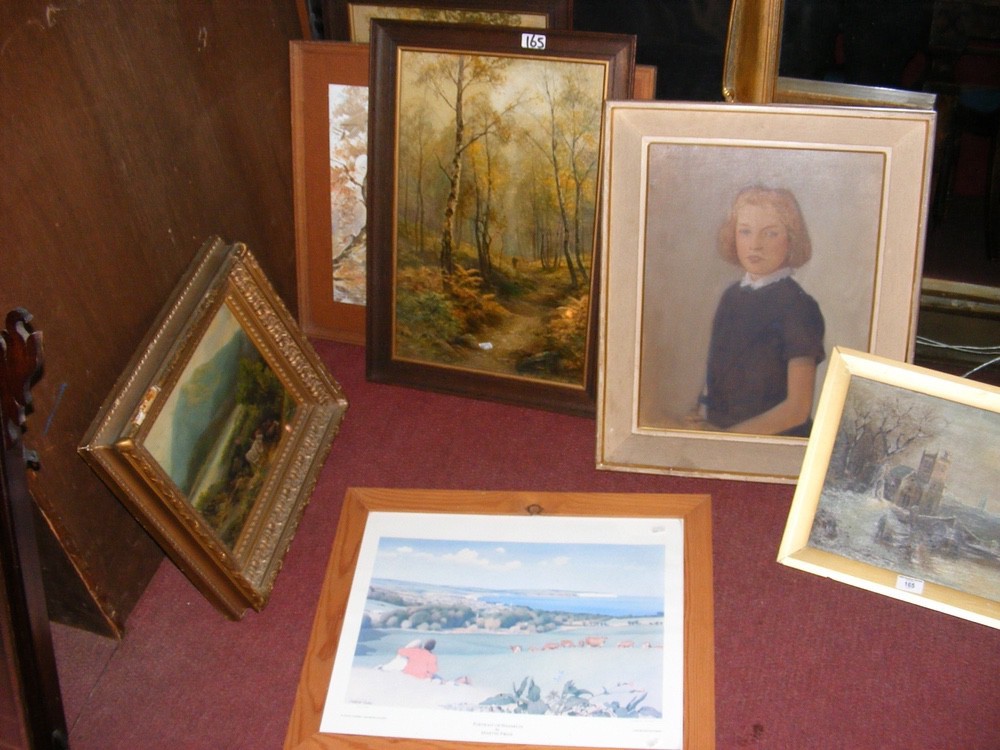 A quantity of 19th century and other oil on canvas pictures