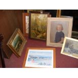 A quantity of 19th century and other oil on canvas pictures