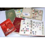 Six old stamp albums - India and other