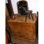 Victorian pine chest of drawers