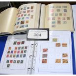 Stamp albums - Empire and other, together with Belgium and railway and Parcel Post