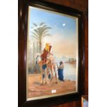 A ALLISON - watercolour of Egyptian scene - signed and dated 1905 - 65cm x 44cm