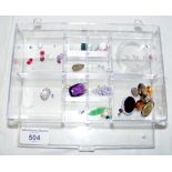 A collection of loose gemstones to include approx. 1 carat of loose diamonds