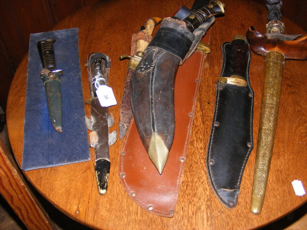 An old Commando style dagger, kukri, etc.