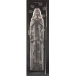 A Lalique France moulded Glass STATUE of the Virgin Mary 33.5cm by 8.5cm