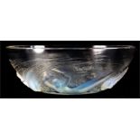 A LALIQUE OPALESCENT MOULDED GLASS BOWL ‘ONDINES’ wheel engraved signature R.LALIQUE FRANCE, 20.