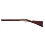 A MID 18th CENTURY MASONIC BLUNDERBUSS BY BRANDER, LONDON engraved scrollwork decoration and proof