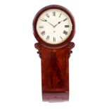 ROSKELL & SON, LIVERPOOL NO. 1164 AN EARLY 19TH CENTURY CROSS-BANDED FIGURED MAHOGANY TRUNK DIAL