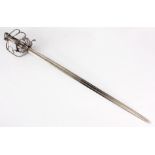 AN 18th CENTURY BRITISH HORSE GUARDS OFFICERS SWORD the single edged steel blade signed ‘ANDREA