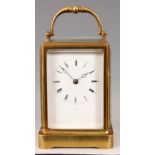 JAPY FRÉRES & CO No. 34174 A 19TH CENTURY FRENCH BRASS STRIKING CARRIAGE CLOCK the one piece moulded