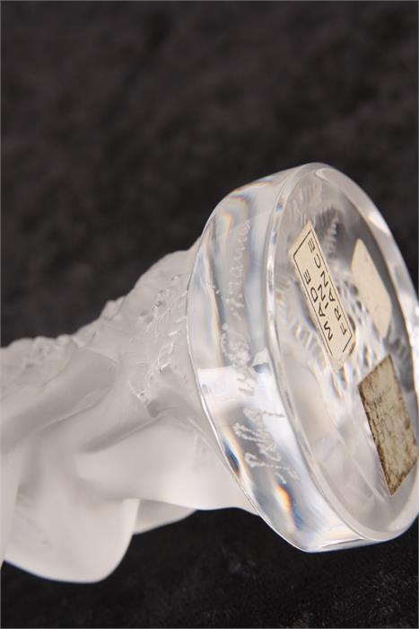 A LALIQUE FROSTED GLASS MODEL OF PAN AND DIANA, signed Lalique (R) France 14cm high. - Image 4 of 8