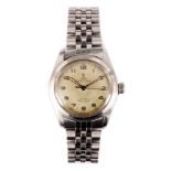 A GENTLEMAN’S STAINLESS STEEL TUDOR OYSTER PRINCE AUTOMATIC WRISTWATCH on steel bracelet having