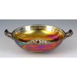 A PILKINGTONS, ROYAL LANCASTRIAN LUSTRE BOWL with tulip and leaf work decoration to inner base and