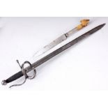 A FRENCH LATE 19th CENTURY KNIFE with silver and antler handle with carved head pommel, and a