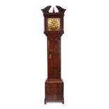 PARKINSON LANCASTER A MID 18TH CENTURY OAK 30 HOUR LONGCASE CLOCK with architectural swan neck