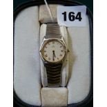 Cased Ladies Ebel classic Wave 2 tone gold plated & stainless steel wristwatch