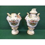 Pair of 19thC Königliche Porzellan-Manufaktur Berlin KPM Floral decorated hard paste vases with hand