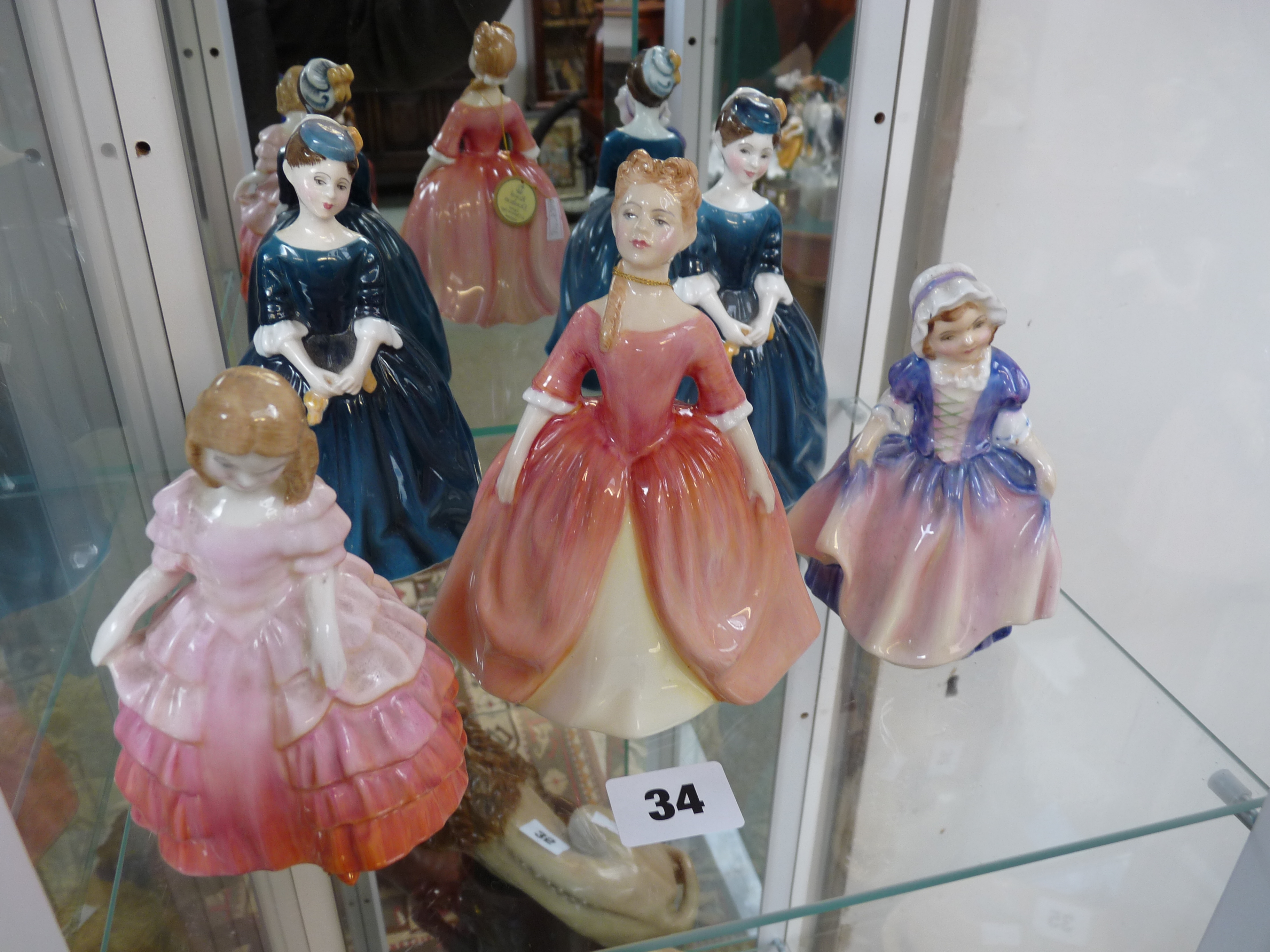 5 Assorted Royal Doulton Figurines ' Rose' HN1368, 'Debbie' HN2400, 'Dinky Do' HN1678 & 2 'Cherie'