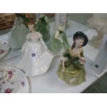 Royal Doulton 'Nancy' HN2955 figurine, 'Fair Lady' HN2193 & 'Sandra' HN2401, Condition - Cracking to