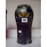 Royal Doulton Art Deco Floral decorated vase with impressed mark pattern 7907, 23cm in height