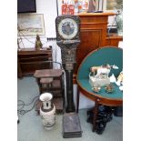 Edwardian Floor Scales of 21 Stone with cast Iron foliate decoration with enamel sign 1/2d,