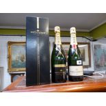 Boxed bottle of Moet & Chandon Grand Vintage 2000 and a bottle of Moet Chandon Brut Imperial