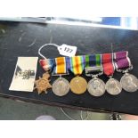 J W Stretton No.7798 of 2nd Leicester Regiment 6 Medal group with Afghanistan NWE 1919 Bar and Sepia