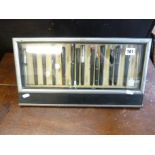 Parkers Duo fold advertising case and a collection of assorted Fountain Pens. Condition - some