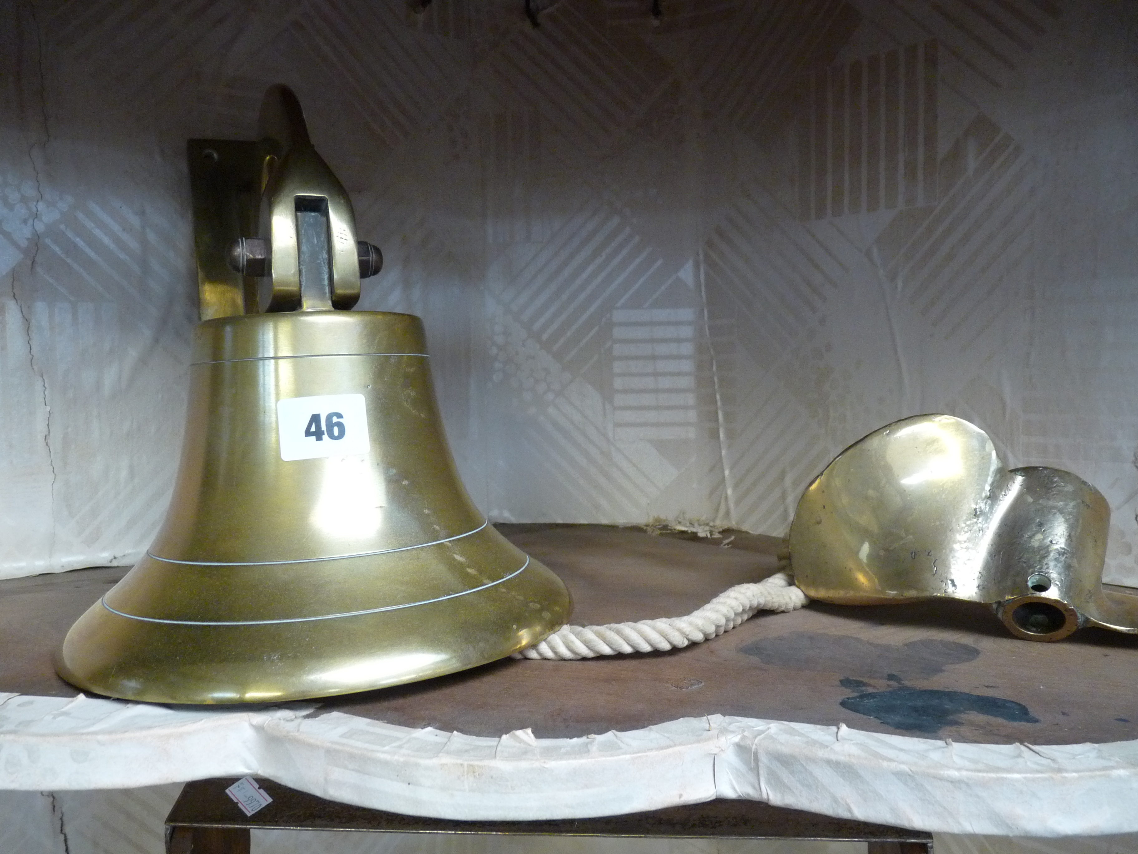 Vintage Brass Ships Bell and a Antiques Brass boat propeller