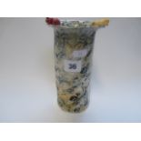 Christine Dodd for Liberty Studio pottery vase with mottled decoration and applied biscuit and