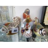 Collection of Seven Royal Crown Derby Paperweights