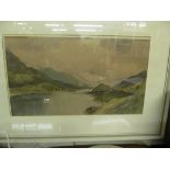 Charles Knight watercolour Loch Leven.