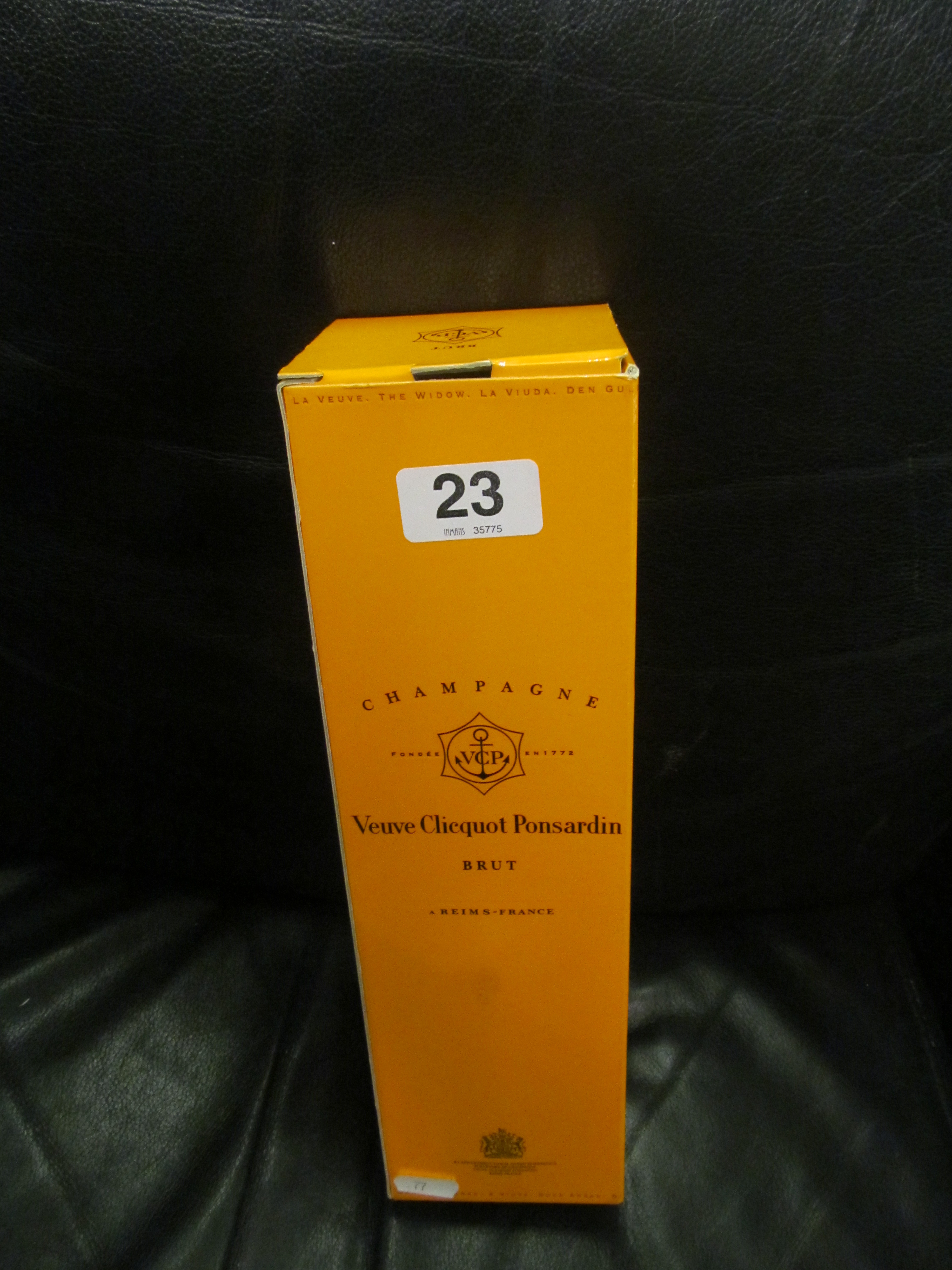 A bottle of Veuve Clicquot