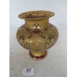 A Decorium glass baluster shape vase, gold-plated and enamel design Ottoman Collection Caftan with