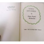 Two Studies by Henry Handel Richardson signed Limited edition 26/500 published Ulysses Press