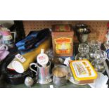 A Bass advertising ashtray, Jack Daniels glasses and other pub/advertising items